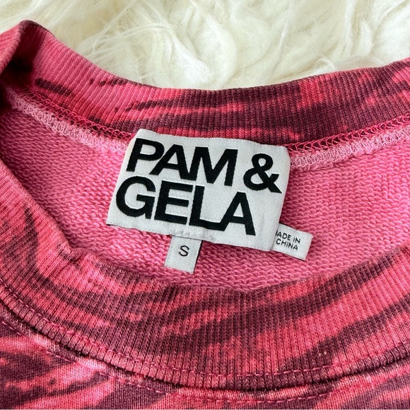 Pam & Gela Puff Sleeve Sweatshirt Small - Picture 5 of 5